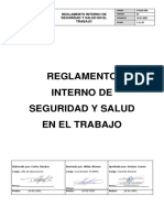 Reglamento Interno de Seguridad y Salud en El Trabajo 2021