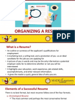 Lesson 8.2 Organizing A Resume