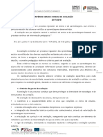 Critérios Gerais e Normas de Avaliação 2017 - 2018 Aprovados No CP de 12 - 07 - 17