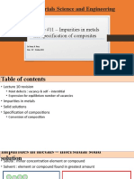 11 - Impurities in Metals and Specifications of Compositions