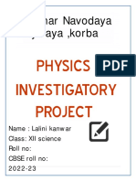 Physics Investigatory Project Abhishek Class Xii20190809 5001 1yrh7h0