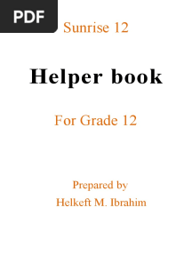 Sunrise 12 Helper Book