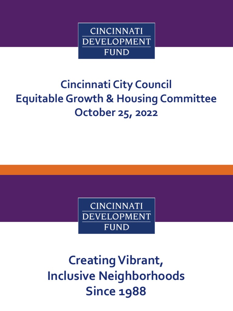 Cincinnati Development Fund Presentation | PDF | Leverage (Finance) | Loans