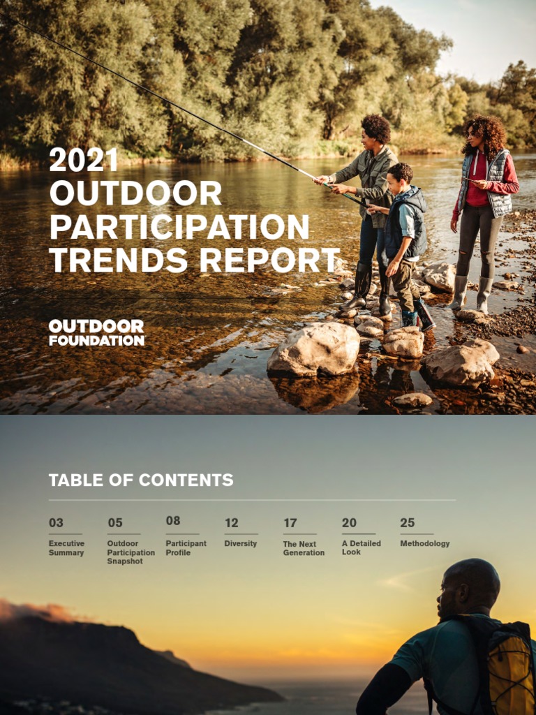 2021 Outdoor Participation Trends Report PDF White Americans Camping