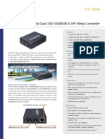 10/100/1000BASE-T To Dual 100/1000BASE-X SFP Media Converter