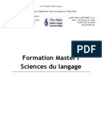 Master 1 Sciences Du Langage