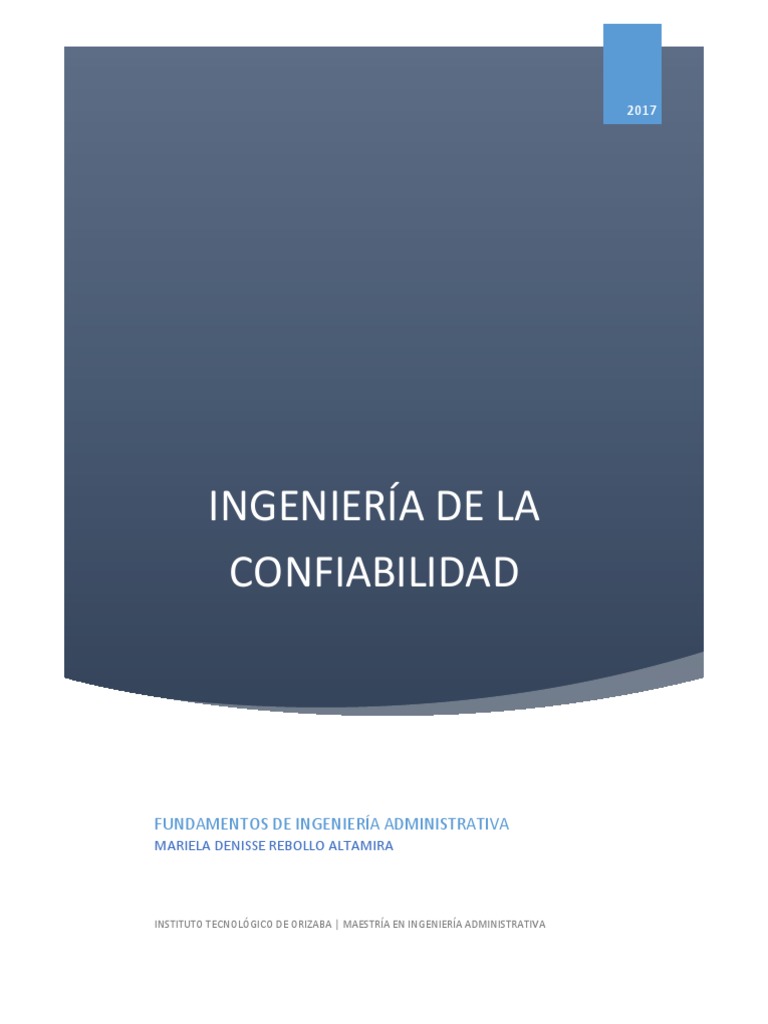 Lc Ingenieria De La Confiabilidad Mariela Pdf Ingeniería De