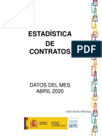 Estadistica de Contratos Mes