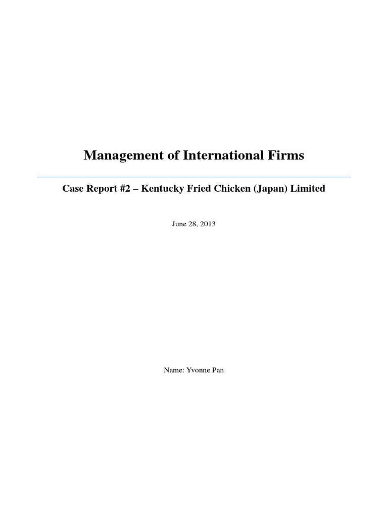 KFC's Challenges in the Japanese Market | PDF | Fast Food Restaurants ...
