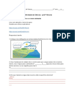 Ciclo da água e meio ambiente