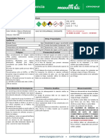 Tarjeta de Emergencia Oxígeno - Gaseoso - O2