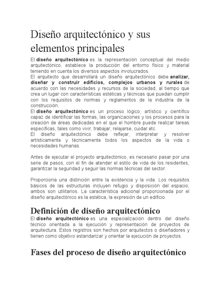 Elementos del Diseño Arquitectónico | PDF | Diseño | Arquitecto