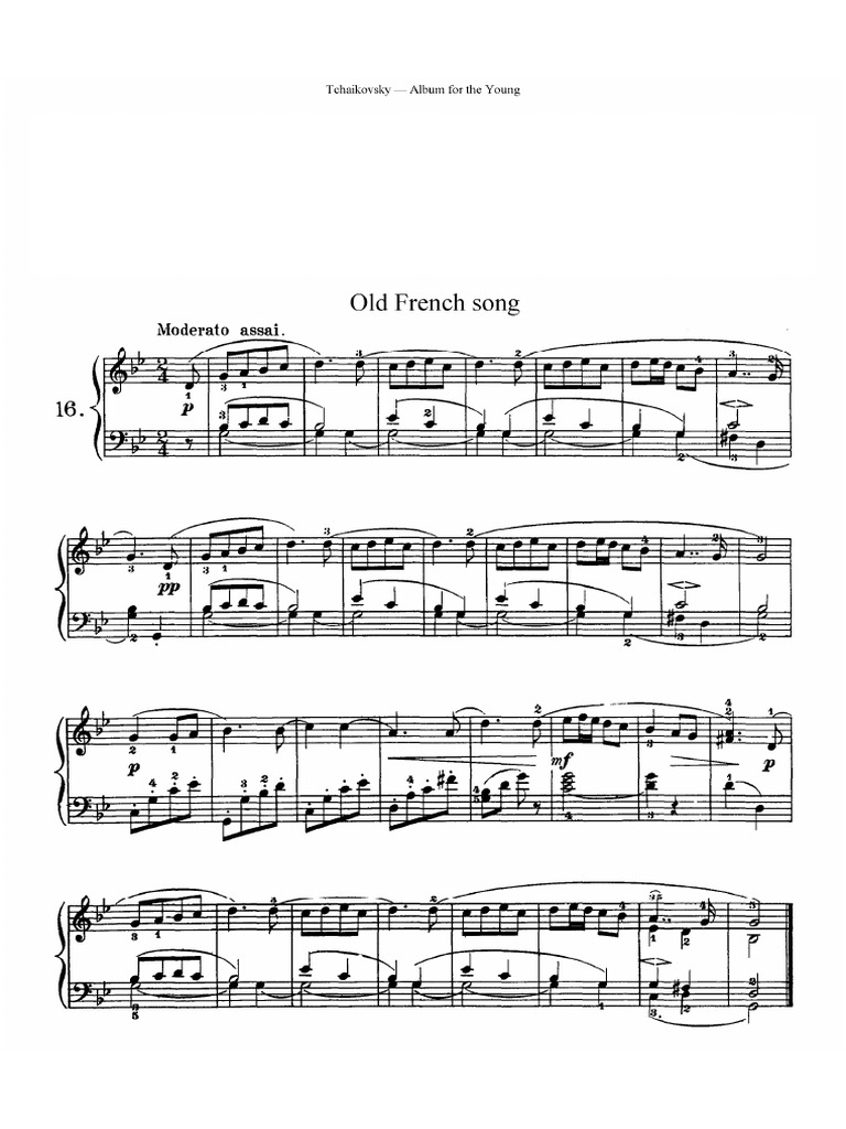 17 OLD FRENCH SONG TCHAIKOVSKY Ok | PDF