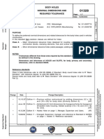 Normazione 01328: Body Holes Nominal Dimensions and Required Tolerance