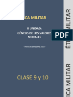 Ética militar: Valores morales y su génesis