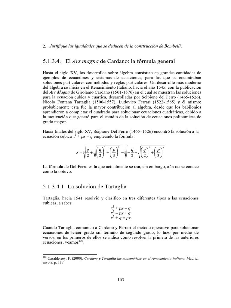 Cardano | PDF | Ecuaciones | Conceptos matemáticos