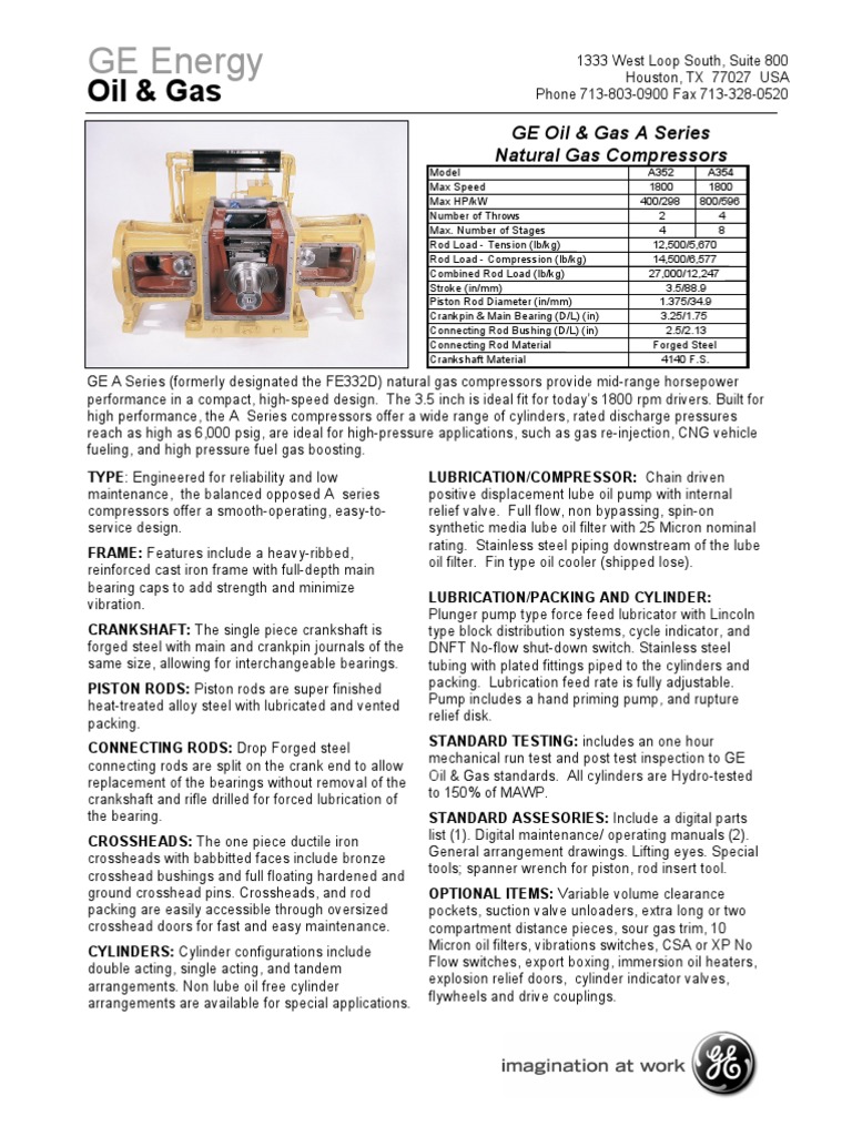 GE A Series | PDF | Pump | Piston