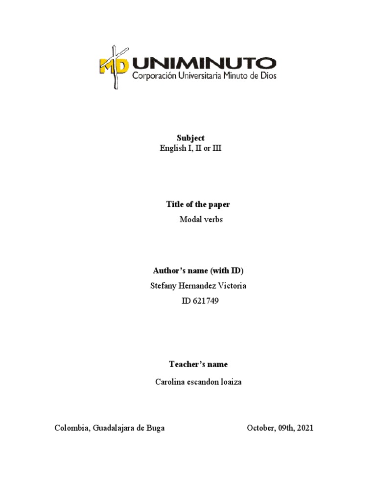 Modal Verbs Listening Ingles II PDF