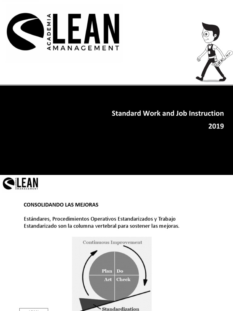 Standard Work & Ji PDF Sector secundario de la economía Procesos
