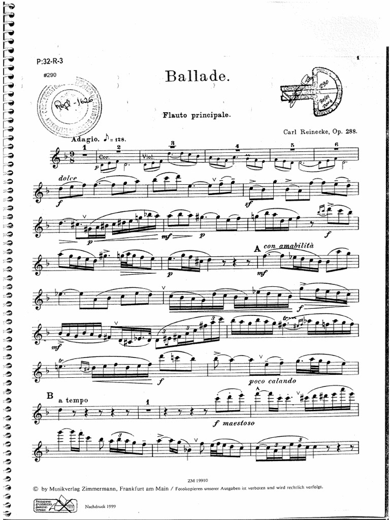 Reinecke Ballade Flauta PDF