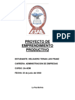 Proyecto de Emprenimiento Productivo Joyas