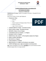 INDICACIONES GENERALES PARA LA ELABORACIÓN DE TRABAJO DE GRADO (Diplomados) (1)