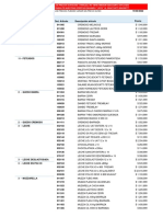 Lista de Precios Formulada