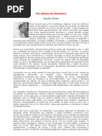 Em defesa da literatura - cláudio willer