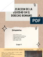 Aplicacion de La Equidad en El Derecho Romano