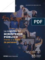 Informe de Análisis N°5 - La Respuesta Del Ministerio Público Frente Al Delito de Trata de Personas