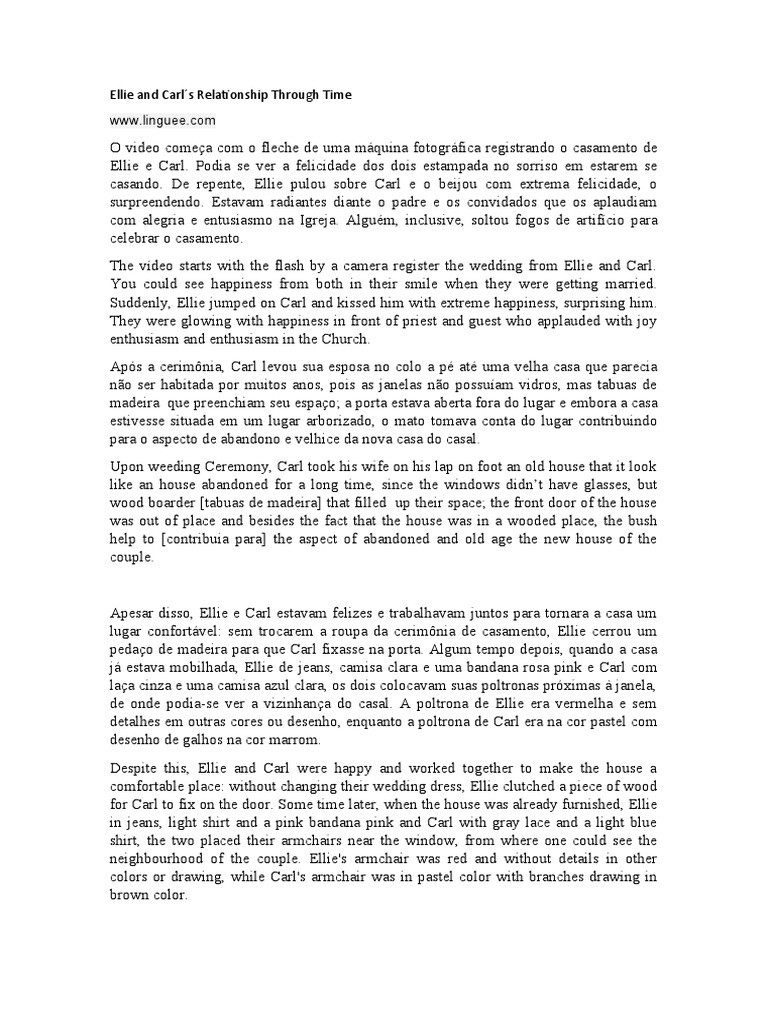 Ellie and Carl S Relationship Through Time PDF Técnicas artísticas