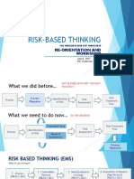 Risk-Based Thinking Re-Orientation Seminar