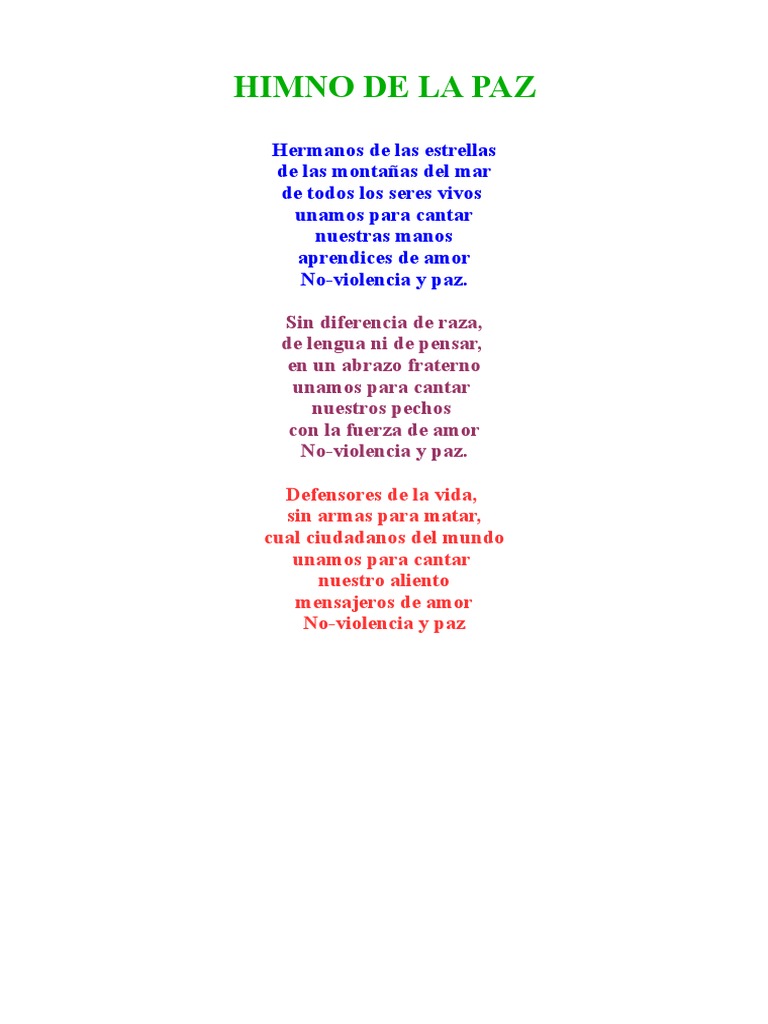 Himno de La Paz | PDF
