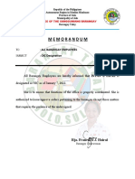 Memorandum: Office of The Sangguniang Barangay