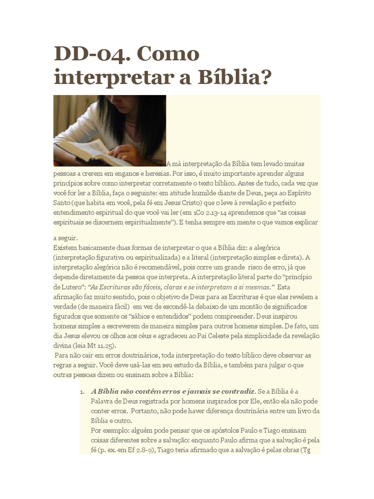 Como Interpretar A Bíblia | PDF | Bíblia | Jesus