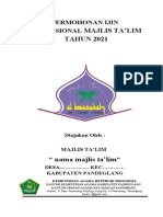 Proposal Majlis Talim Kosong