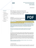 Proteção de Dados Dos Contribuintes Na Troca de Informações Fiscais - Revista Direito Tributário Atual