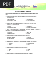 Pretest in Tve8 (Carpentry)