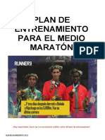Plan de Entrenamiento para El Medio Maratón