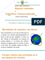 3RO BÁSICO - CIENCIAS - Movimientos de La Tierra, Fases de La Luna y Eclipses