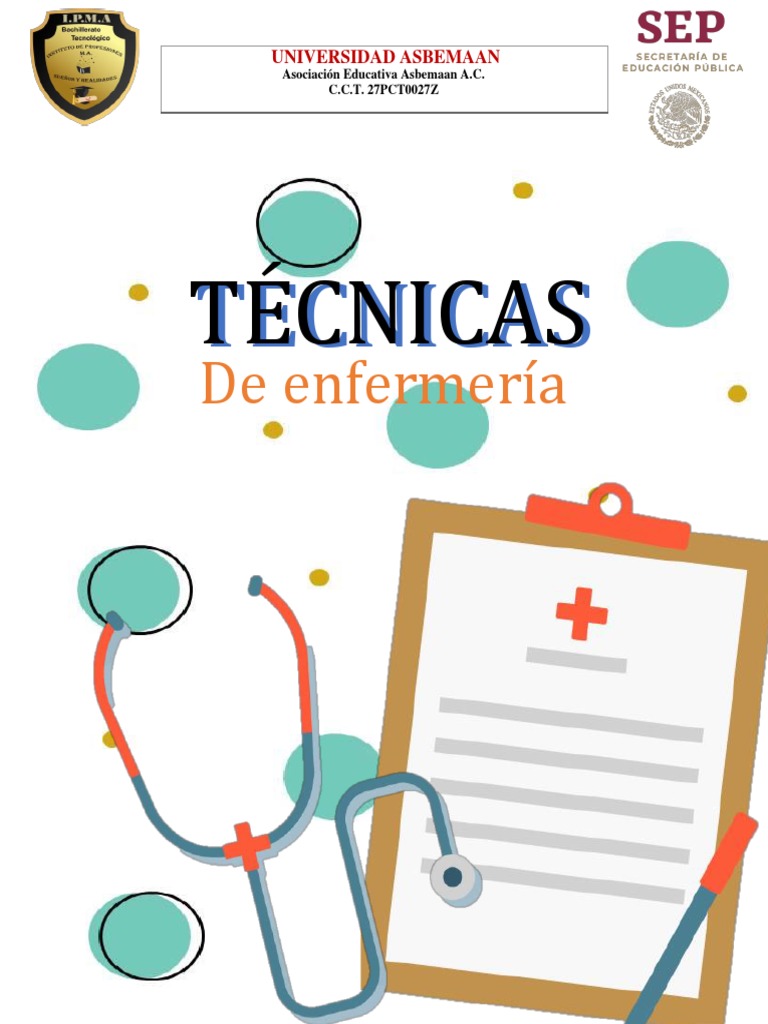 Tecnicas De Enfermeria T Pdf Lavado De Manos Mano
