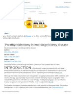 Parathyroidectomy in End-Stage Kidney Disease - Uptodate 2022