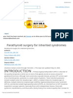 Parathyroid Surgery For Inherited Syndromes - Uptodate 2022