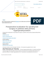 Preoperative Localization For Parathyroid Surgery in Patients With Primary Hyperparathyroidism - Uptodate 2022