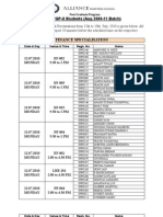 IIP OP Schedule