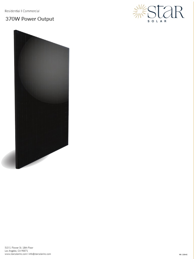Star 370w m60hb | PDF | Electromagnetism | Electronic Engineering