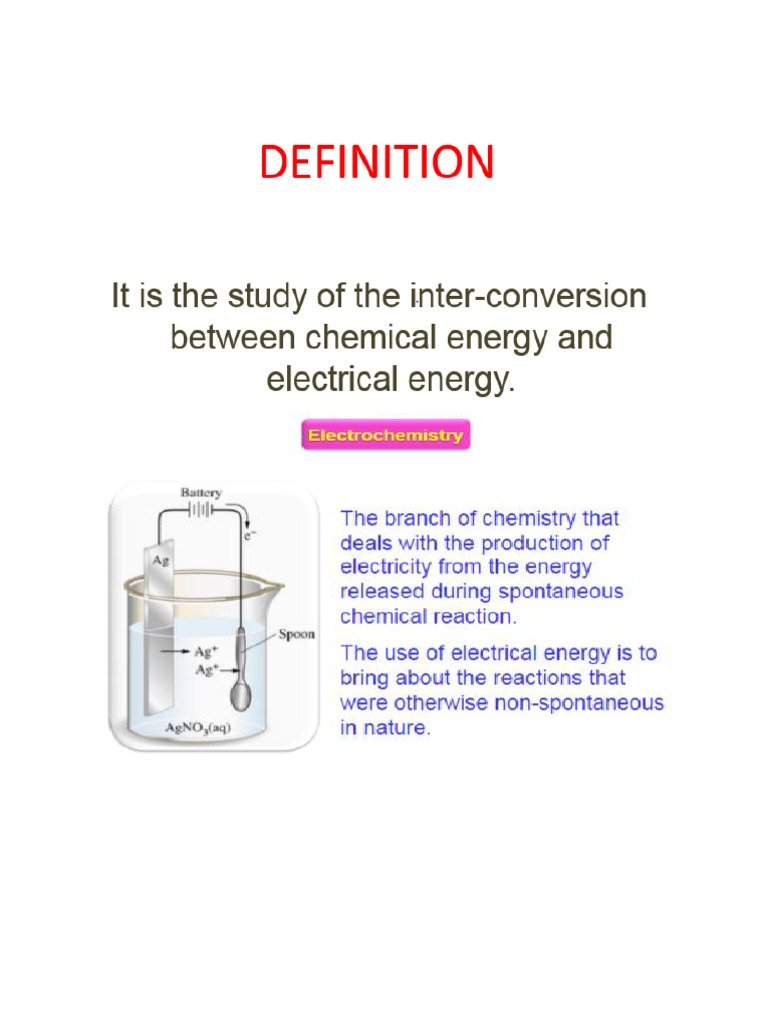 Electrochemistry Notes PDF