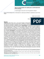 Vista Do A Utilização de Tecnologias Da Informação em Saúde para o Enfrentamento Da Pandemia Do Covid-19 No Brasil