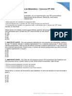 Mini Simulado de Matemática - AOCP - IFF 2022