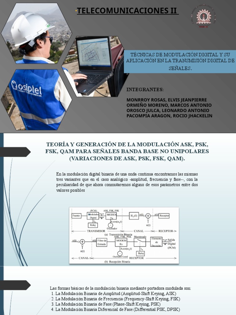 Técnicas de Modulación Digital y Su Aplicación en La Transmisión ...